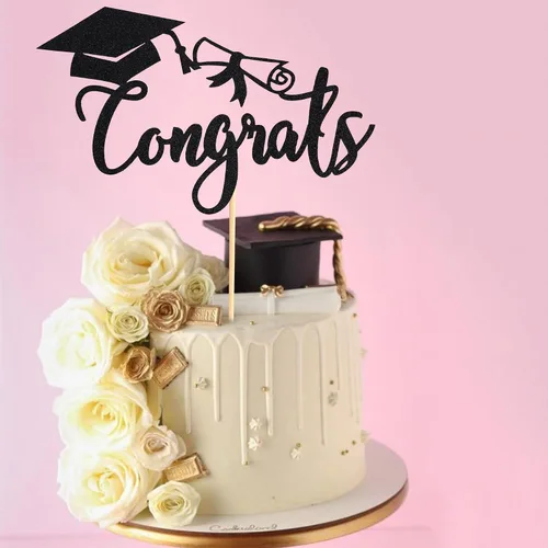 Vista 3 de Arthsdite 1 pieza Adorno para Tarta de Felicitación - Adorno de Tarta de Graduación - 2025 Suministros de Decoración para Fiesta de Graduación