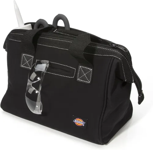 Vista 3 de Dickies Bolsa de trabajo de lona duradera de 12 pulgadas para pintores, carpinteros y constructores, cremallera resistente, asas reforzadas