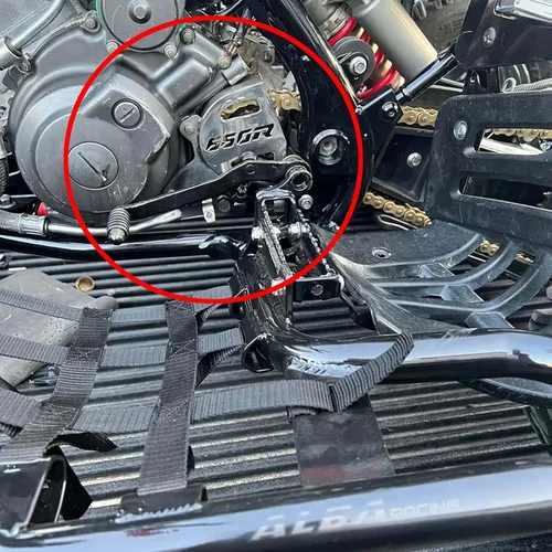 Vista 5 de Raptor 660R - Protector de caja de acero inoxidable cepillado – Cubierta de piñón resistente y guía de cadena Reemplazo directo para OEM