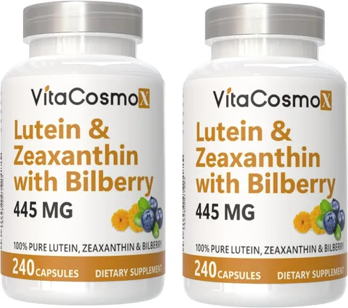 Vista 8 de Luteína con zeaxantina, cápsulas veganas, 240 unidades, 40 mg de luteína + 4 mg de zeaxantina por porción, sin OMG, sin gluten