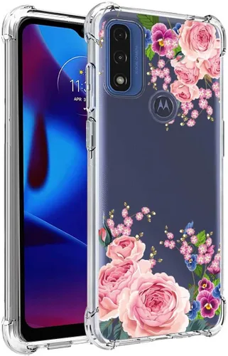 Vista 7 de Funda para Moto G Play 2023, Moto G Power 2022, funda delgada y flexible de TPU para niñas y mujeres, bolsa de aire, parachoques de goma suave