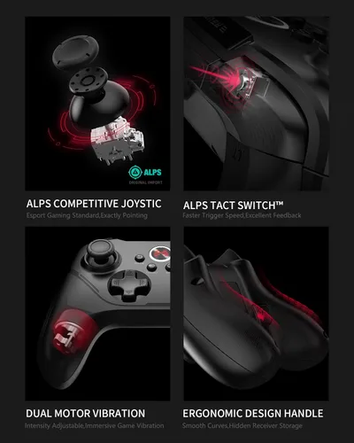 Vista 8 de BEITONG Asura 2 Pro Wireless Gaming Controller PC Game Controllers Dual Vibrate Gamepad Joystick For Windows 7 8 10 11,Android TV,Steam