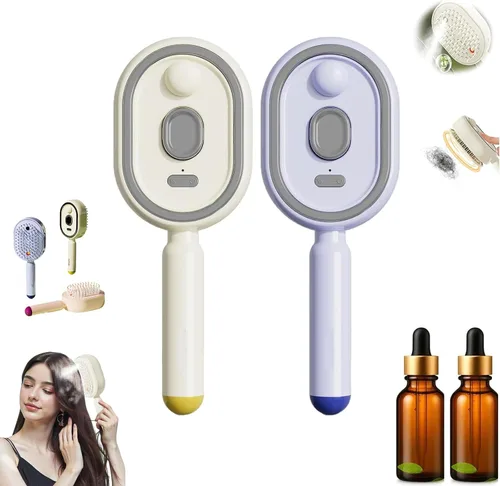 Vista 2 de 2026 New Electric Steam Brush, Electric Steam Brushs for Hair, 2 in 1 Misting Hair Brushes with Water Spray for Both Long and Short Hair, Reduce