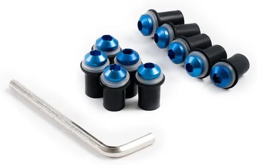 Vista 7 de Kit de tornillos de aluminio para parabrisas de motocicleta, 10 unidades, tornillos de montaje para Kawasaki Z400 Z650 Z750 Z800 Z900 Z250 / Z3