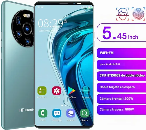 Vista 2 de KIKYO Teléfonos inteligentes desbloqueados, LANDVO mate40 pro 5.45 pulgadas pantalla HD teléfono Android, teléfono celular desbloqueado dual SIM