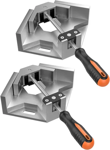 Vista 11 de Housolution Abrazadera de ángulo recto, [2 paquetes] Abrazadera de esquina de aleación de aluminio de 90 ° de un solo mango, herramienta