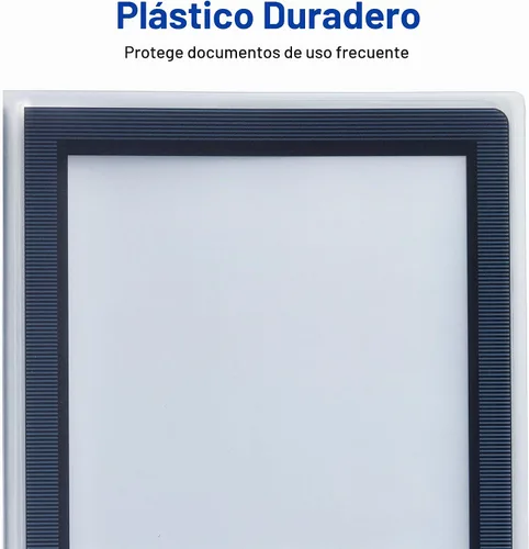 Vista 5 de Avery Flexi-View - Libro de presentación con ventana frontal transparente para portada, 24 páginas antiadherentes, 1 libro negro (47690)