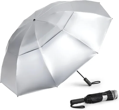 Vista 80 de G4Free Paraguas de golf grande de 42/46/54/62 pulgadas, paraguas compacto de viaje inverso, 10 varillas, resistente al viento para lluvia, doble
