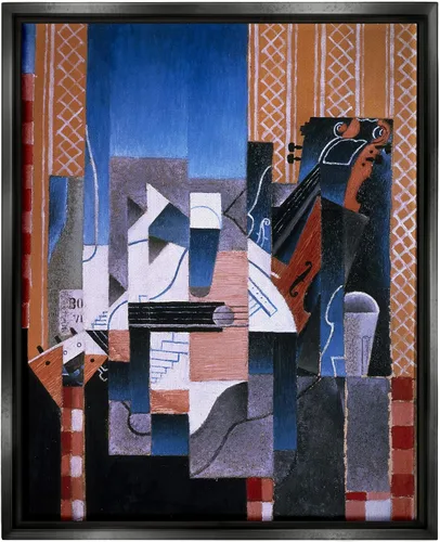 Vista 10 de Stupell Industries Violon et Guitare Juan Gris Clásico Abstracto Pintura Flotante Enmarcado Arte De Pared, Diseño Por one1000paintings Flotador gris