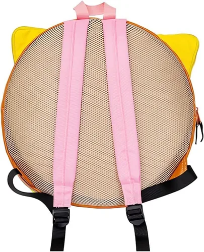Vista 3 de Mochila de hamburguesa con queso, Amarillo, Estilo divertido y de dibujos animados