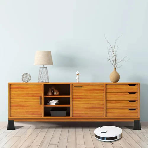 Vista 4 de Hiceeden Paquete de 4 elevadores de cama resistentes, elevadores de muebles de sofá de 6 pulgadas, elevadores de cama, bloques de elevación