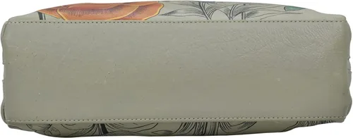 Vista 6 de Anna by Anuschka Bolso de cuero pintado a mano con triple compartimento para mujer