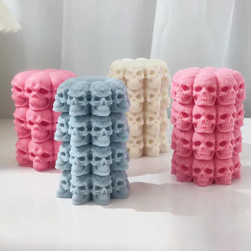 Vista 3 de Molde de vela de Halloween para hacer velas, molde de silicona 3D para fundición de resina, bricolaje yeso, arcilla polimérica, decoración del hogar