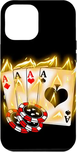 Vista 26 de Burning Four Aces Poker Cool Quad Aces Poker Player Gift Case for iPhone 17