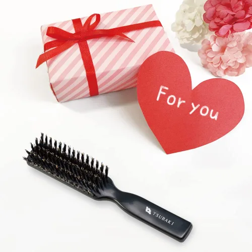 Vista 4 de Generic Cepillo de pelo de cerdas de jabalí natural [fabricado en Japón] con aceite de camelia, cerdas suaves [cepillo para el cabello], calidad