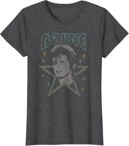 Vista 3 de David Bowie - Camiseta azul Ziggy Stardust, Negro, S
