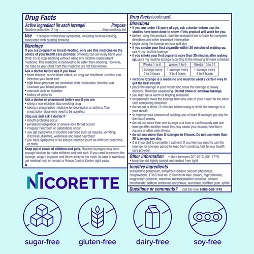Vista 11 de Nicorette Mini pastillas de nicotina, 2 mg de ayuda para dejar de fumar, sabor a menta, 20