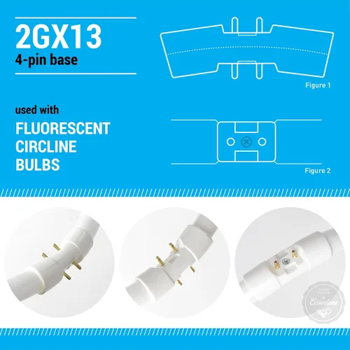 Vista 4 de KOR Paquete de 2 círculos fluorescentes FC40T5/830-12 pulgadas, T5, 40 W, 3000 K, blanco cálido, base 2GX13, (FC12T5/830)