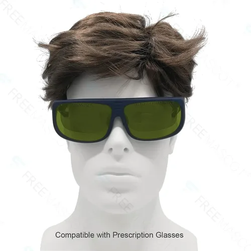 Vista 5 de FreeMascot Gafas de seguridad láser profesionales OD 8+ 190nm-450nm/800nm-1100nm de longitud de onda para luz láser típica de 405 nm, 445 nm, 808