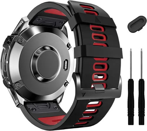 Vista 8 de ZPJPPLX Correa Quickfit de 0.866 pulgadas compatible con Garmin Fenix 8/7/6 epix Pro, correa de silicona para Fenix E/5 Plus/5/tactix quatix 8 7