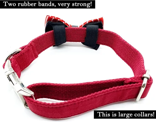 Vista 4 de 10 piezas de collares para perros, lazos elásticos para mascotas, gatos, cachorros, cachorros, accesorios para fiestas de cumpleaños y bodas