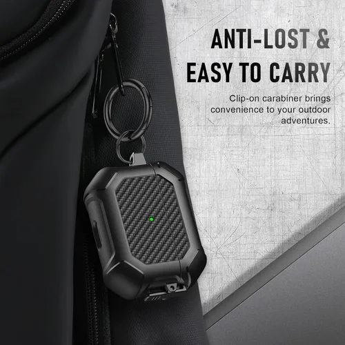 Vista 6 de Maxjoy Funda para AirPods Pro 3 (2025), funda protectora rígida compatible con Airpods Pro de 3ª generación con kit de limpiador de llavero