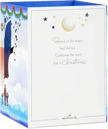 Vista 2 de Hallmark Paper Wonder - Tarjeta de Navidad desplegable (tren de Navidad)