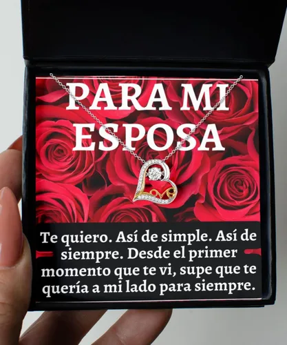 Vista 5 de Regalo para esposa, collar para mujer, pendiente para la jefa de la casa