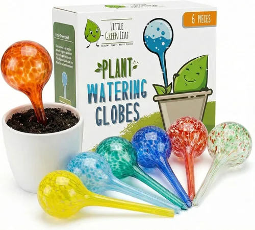 Vista 10 de Little Green Leaf LGL - Globos de riego para plantas, globos de riego automático. Insertos decorativos de riego automático. Picos de riego
