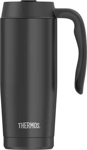 Vista 4 de Thermos Taza de acero inoxidable aislada al vacío de 16 onzas, acero inoxidable