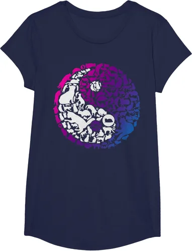 Vista 15 de Cute Kitty Cats and Zen Spirit Peace & Love Yin Yang - Camiseta de gato Negro