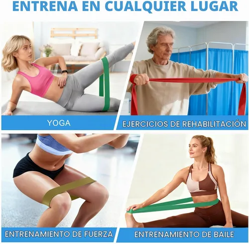 Vista 5 de MORECOO Bandas de resistencia de rollo de 25 yardas, nivel 1, 2, 3, banda profesional de terapia física de látex, bandas de ejercicio