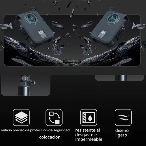 Vista 4 de Funda protectora para DJI Osmo 360 II/360, silicona funda protectora para DJI Osmo 360 II Accesorios (negro)
