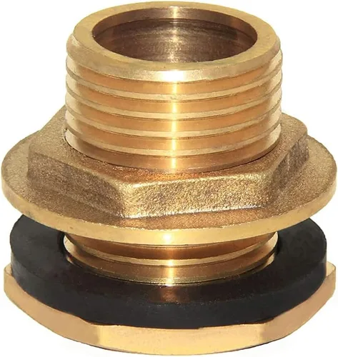 Vista 12 de Joywayus 1" macho y sin hembra interior de latón macizo conector de tanque de agua accesorio de tanque de mamparo con anillo de goma estabilizador