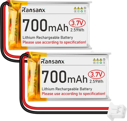 Vista 8 de Batería Lipo de 3.7 V 200 mAh 502025 Batería recargable de polímero de litio con conector Micro JST 2.0 Circuito de protección integrado