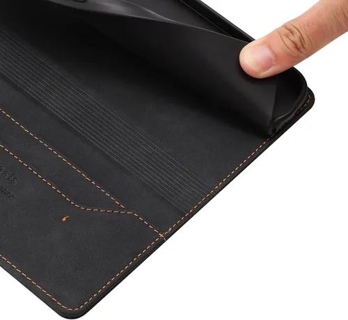 Vista 6 de Funda para teléfono compatible con Blackview Oscal Flat 1c 【Bloqueo RFID】【Soporte para tarjetas con cierre magnético】 Funda negra
