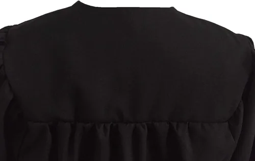 Vista 5 de Bata de coro negra para adultos, acabado mate, para coro, clérigo, religioso