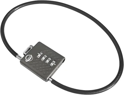 Vista 2 de Candados de combinación de cables de 4 dígitos de 13.8 pulgadas para casillero de gimnasio escolar, casco, archivadores, caja de herramientas
