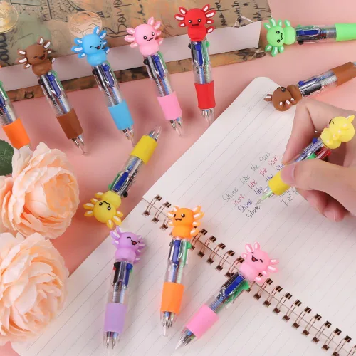Vista 5 de 36 bolígrafos divertidos de ajolotl kawaii, mini bolígrafos de regalo