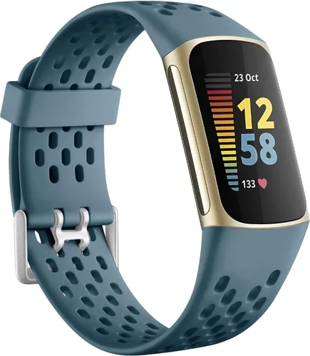 Vista 25 de Getino Bandas compatibles con Fitbit Charge, correas deportivas de repuesto ajustables transpirables suaves para Fitbit Charge 5/6, Negro