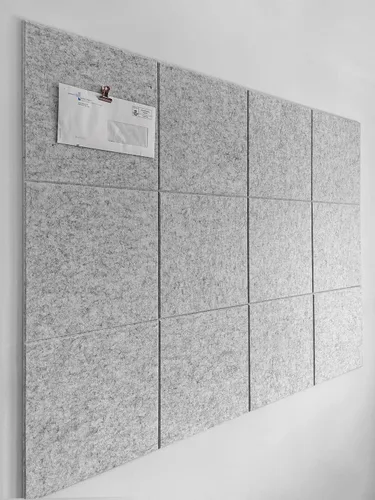 Vista 66 de Tabla de corcho alternativa de 24 x 36 pulgadas, paquete de 6 azulejos de pared de fieltro con pestañas adhesivas extraíbles seguras, tableros