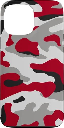 Vista 24 de red camo Print red and Black Camoflage Pattern Phone Case for iPhone 17