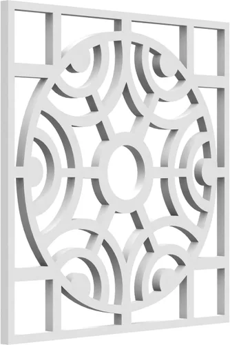 Vista 54 de Walton Paneles de pared decorativos de madera con calado, pequeños, 11 3/8 pulgadas de ancho x 11 3/8 pulgadas de alto x 1/4 pulgadas de alto, nogal
