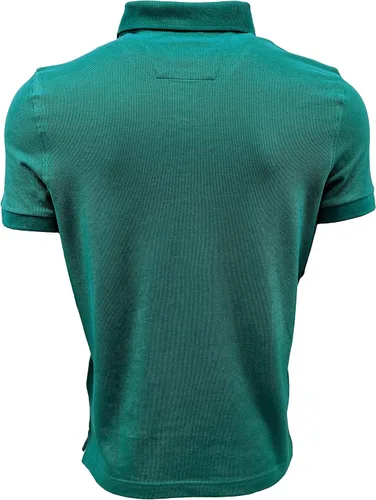 Vista 2 de Nautica Polo de piqué de algodón sólido de manga corta para hombre