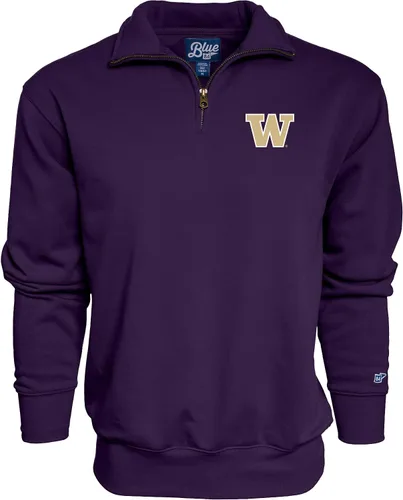 Vista 28 de Blue 84 Sudadera con cremallera de un cuarto para hombre de la NCAA