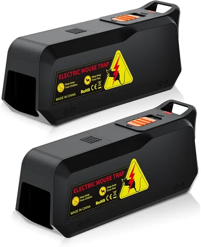Vista 9 de Trampa eléctrica para ratones para uso en interiores, exterminador de ratones humano con indicador LED, trampa electrónica para ratones