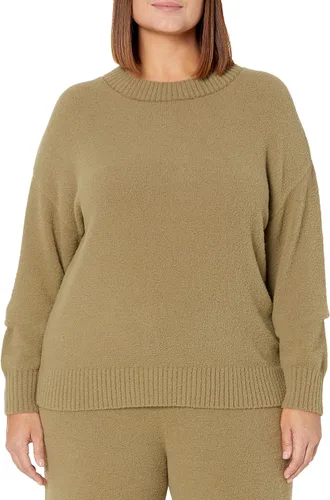 Vista 4 de The Drop Suéter de cuello redondo esencial súper suave Carter para mujer