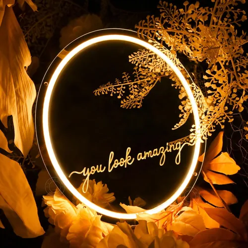 Vista 8 de SYLHOME Letrero de luz LED de neón con texto en inglés «Happy Birthday» para fiesta de cumpleaños, dormitorio, decoración de pared, pancarta, bar