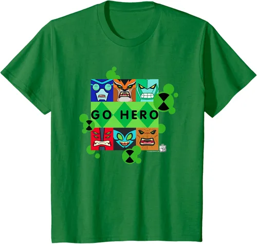 Vista 44 de Ben 10 Go Hero - Camiseta, Azul / Patchwork, S