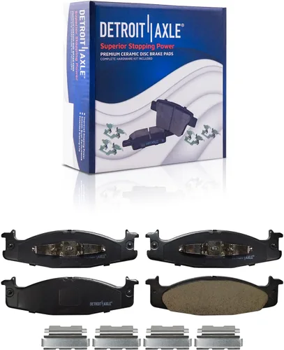 Vista 27 de Detroit Axle - Kit de freno trasero para Chrysler Town & Country Dodge Grand Caravan VW Routan, repuesto de pastillas de freno de cerámica